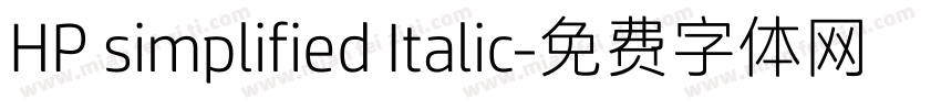 HP simplified Italic字体转换